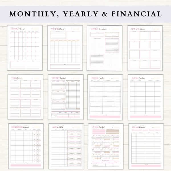 Productivity Planner Bundle | Daily Planner | Weekly Planner | Habit Tracker | Goal Planner | Letter | A4 | A5 | PDF | Printable Planner | Digital Planner - Image 3