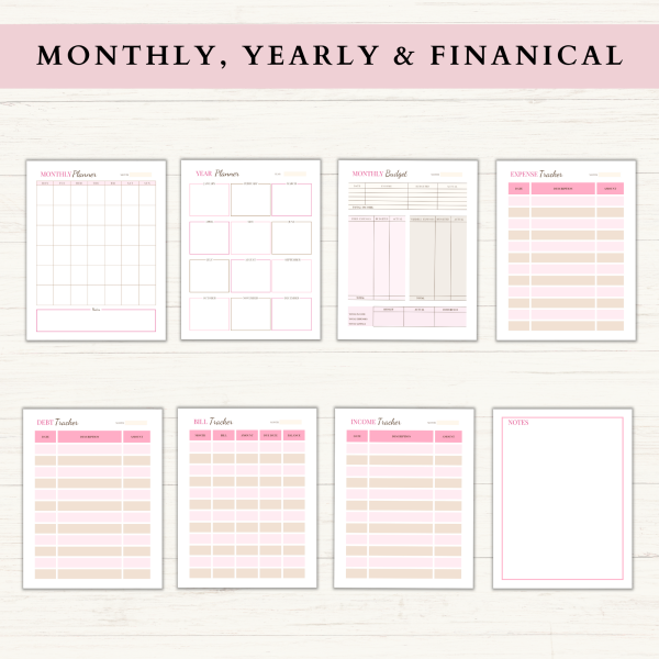 Printable Planner | Daily Planner | Weekly Planner | Habit Tracker | Monthly Planner | Letter | A4 | A5 | PDF | Printable Planner | Digital Planner - Image 3