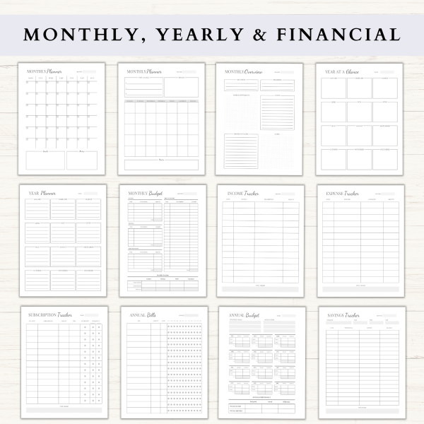 Productivity Planner Bundle | Daily Planner | Weekly Planner | Habit Tracker | Goal Planner | Letter | A4 | A5 | PDF | Printable Planner | Digital Planner - Image 3