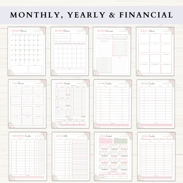 Productivity Planner Bundle | Daily Planner | Weekly Planner | Habit Tracker | Goal Planner | US Letter | PDF | Printable Planner | Digital Planner - Image 3