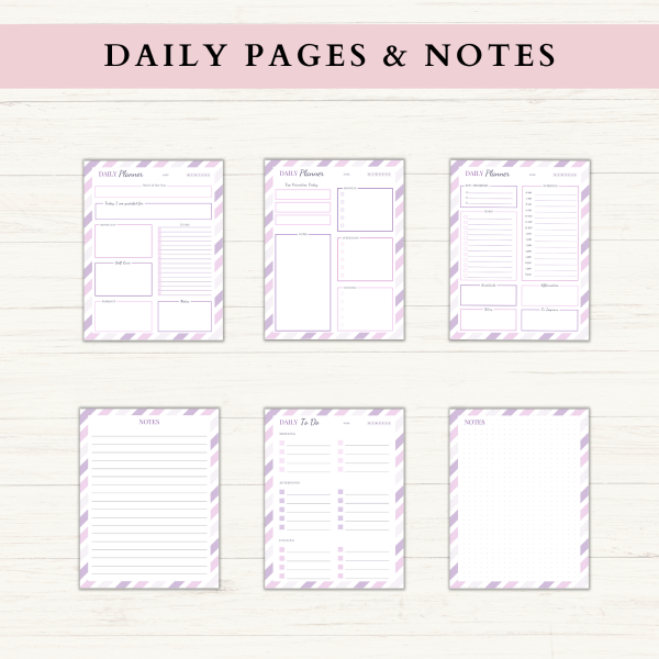 Daily Planner Bundle | Daily Schedule | Daily Agenda | Daily To Do | Daily Organizer | US Letter | PDF | Printable Planner | Digital Planner - Image 3