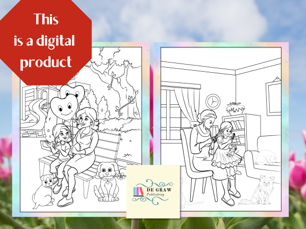 60 Fun and Relaxing Mother and Child Themed Coloring Pages for All Ages and Skill Levels | Digital Download | Gifts for Mother | Dot to Dot - Image 3