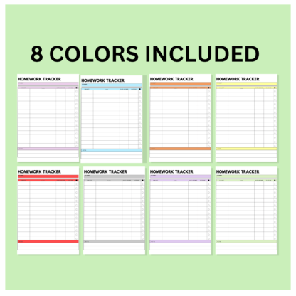 Homework Tracker Printable for Busy Students to Simplify Your Study Routine - Image 4