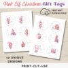 Pink Elf Christmas Printable Gift Tags - Image 3