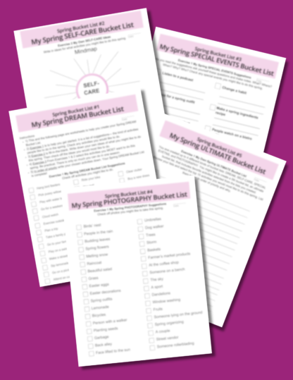 My Spring Bucket List, From Dreaming To Doing, A PLR Workbook - Image 5