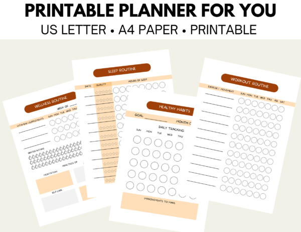 Autumn Fall Quarterly Self Care Planner - Image 3