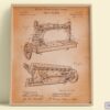 Set of 6 Fashion and Clothing Patent Prints. Vintage Paper Background Version - Set of 6 Beautiful 1800s and 1900s Vintage Wall Art - Image 7