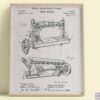 Set of 6 Fashion and Clothing Patent Prints. Grey Linen Cloth Background Version - Set of 6 Beautiful 1800s and 1900s Vintage Wall Art - Image 4