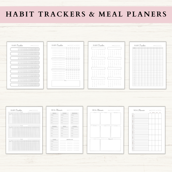 Productivity Planner Bundle | Daily Planner | Weekly Planner | Habit Tracker | Goal Planner | Letter | A4 | A5 | PDF | Printable Planner | Digital Planner - Image 4