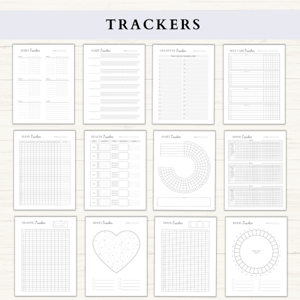 Personal Planner Bundle | Daily Planner | Daily Journal | Habit Tracker | Self Care Planner | Letter | A4 | A5 | PDF | Printable Planner | Digital Planner - Image 4