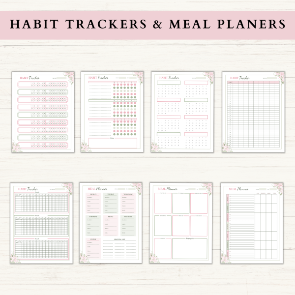 Productivity Planner Bundle | Daily Planner | Weekly Planner | Habit Tracker | Goal Planner | US Letter | PDF | Printable Planner | Digital Planner - Image 4