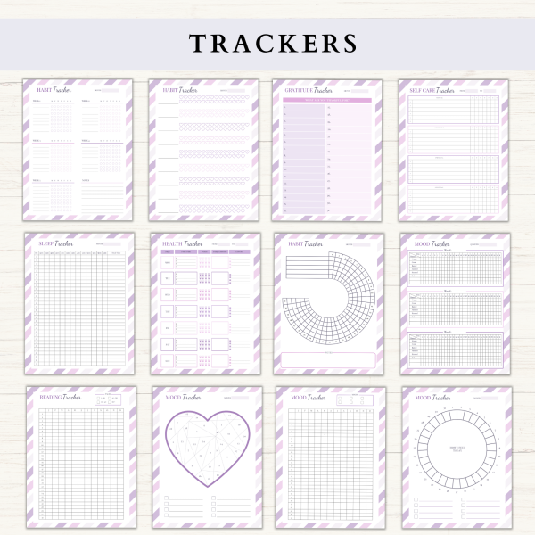 Personal Planner Bundle | Daily Planner | Daily Journal | Habit Tracker | Self Care Planner | US Letter | PDF | Printable Planner | Digital Planner - Image 4