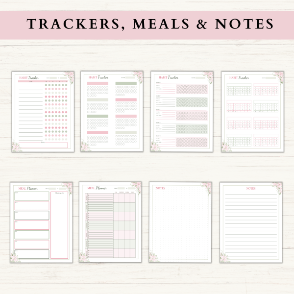 Printable Planner | Daily Planner | Weekly Planner | Habit Tracker | Monthly Planner | US Letter | Printable Planner | Digital Planner - Image 4