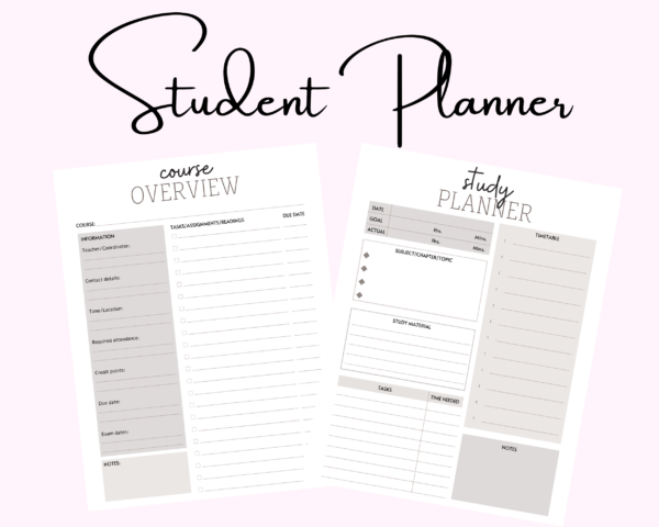 Student Planner 2022 - Assignment Tracker, Study Planner, Class Schedule and more - Image 3