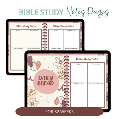 Undated Christian Digital Planner, Prayer, Bible Study, Sermon Notes Journal, Goodnotes Planner, Noteshelf Planner, iPad Planner, Boho Theme - Image 5