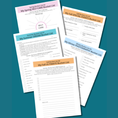 Four Seasons Bucket List Bundle, 4 PLR Workbooks— Spring, Summer, Fall, Winter - Image 5