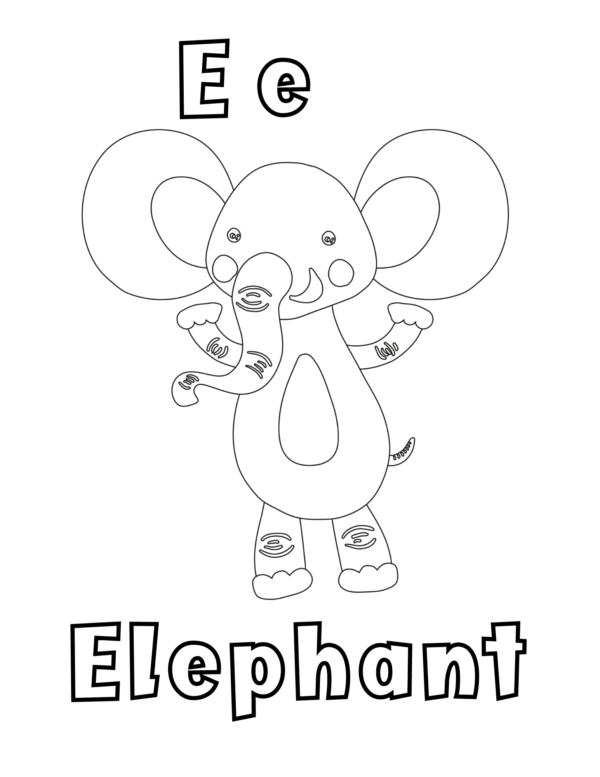 Color and Learn A to Z Alphabet and Animals Coloring Pages - Image 6