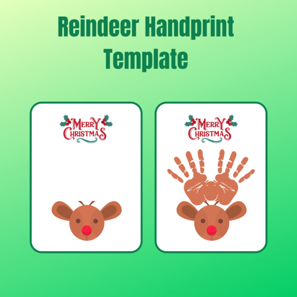 Reindeer Handprint Template