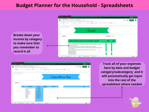 Home Budget Planner Spreadsheet for Google Sheets - Image 5