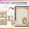 Vintage Flower DIGITAL NOTEBOOK, Goodnotes, Notability, Xodo, iPad Notebook, Digital Scrapbooks, 6 Sections, Vintage Scrapbook, Vintage Notebooks - Image 6