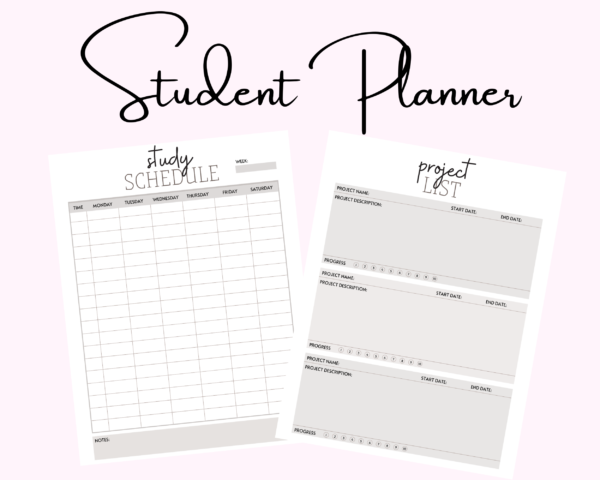 Student Planner 2022 - Assignment Tracker, Study Planner, Class Schedule and more - Image 4