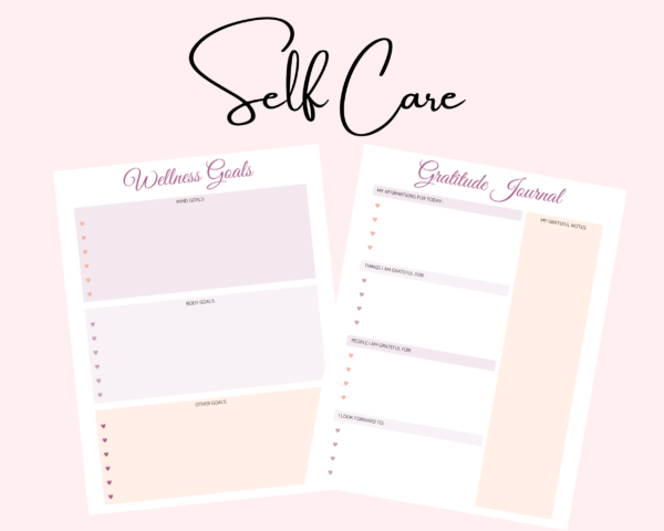 Self Care Planner (Health and Wellbeing) - Gratitude Journal, Fitness Tracker, Habit Tracker and more - Image 5