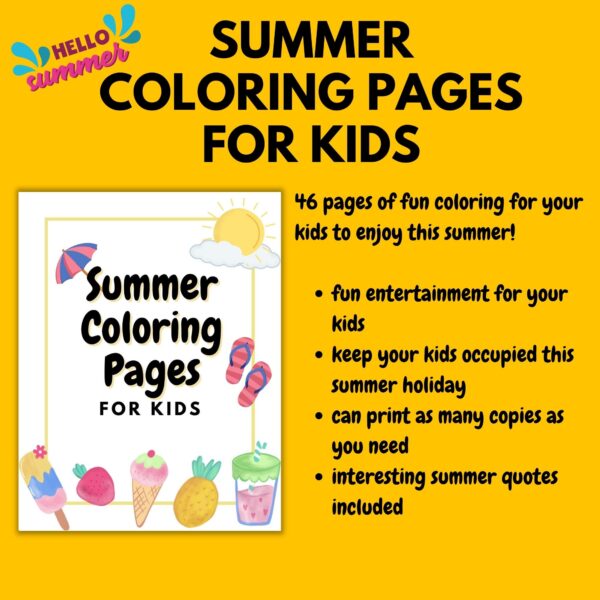 Summer Coloring Pages For Kids - Image 6