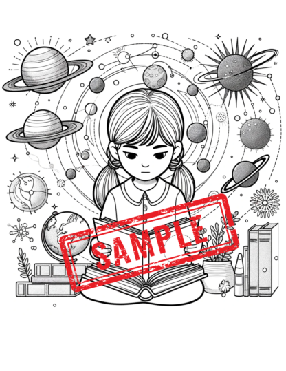 Starlight Scribbles: A Child's Guide to Coloring the Galaxy/Digital Download - Image 4