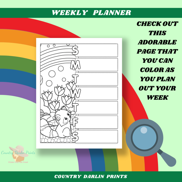 March Coloring Planner - Image 6