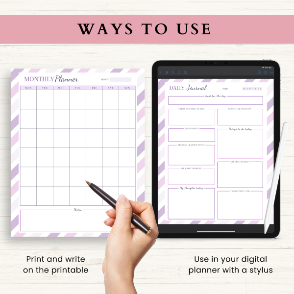 Printable Planner | Daily Planner | Weekly Planner | Habit Tracker | Monthly Planner | US Letter | Printable Planner | Digital Planner - Image 6