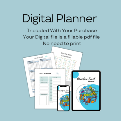 Digital Travel Planner | Printable Travel Planner | Fillable Travel Planner - Image 6