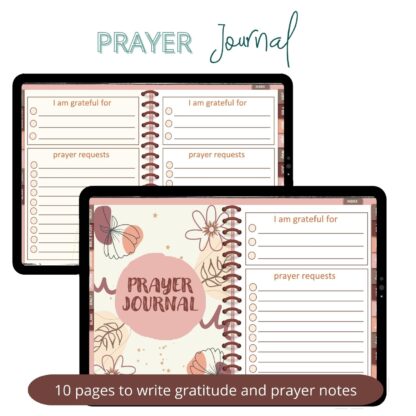 Undated Christian Digital Planner, Prayer, Bible Study, Sermon Notes Journal, Goodnotes Planner, Noteshelf Planner, iPad Planner, Boho Theme - Image 3