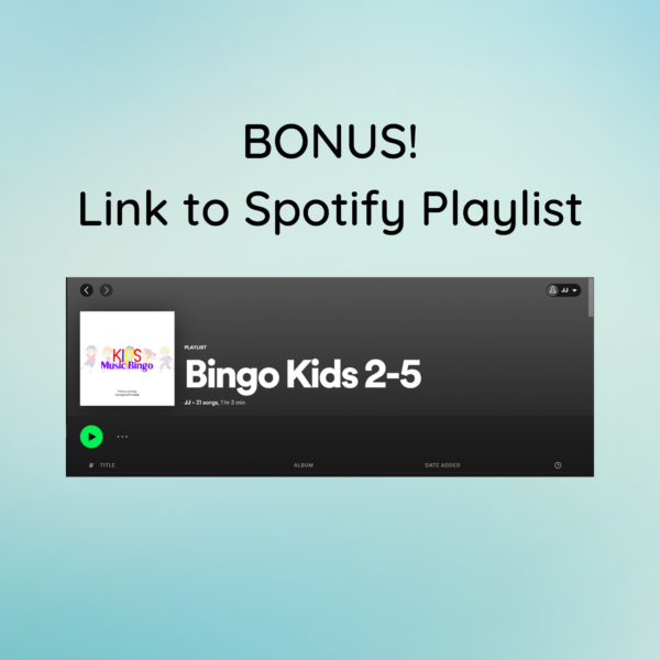 Music Bingo for Kids ages 2 - 6, Singo Bingo Game for kids - Image 6