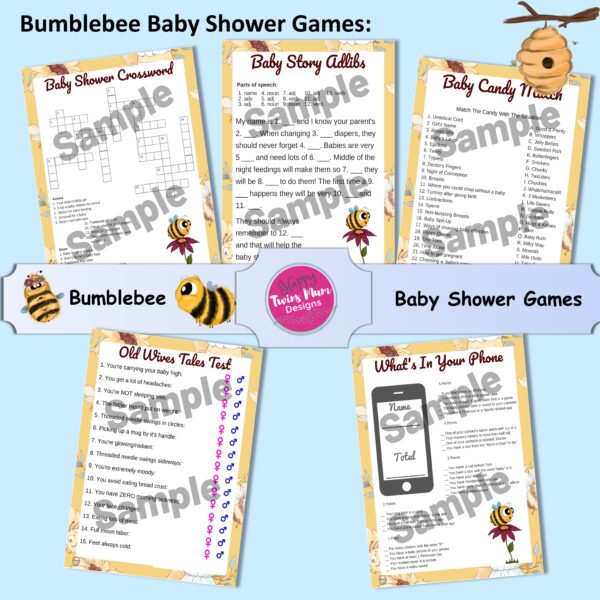 Bumblebee Baby Shower Games - Image 4