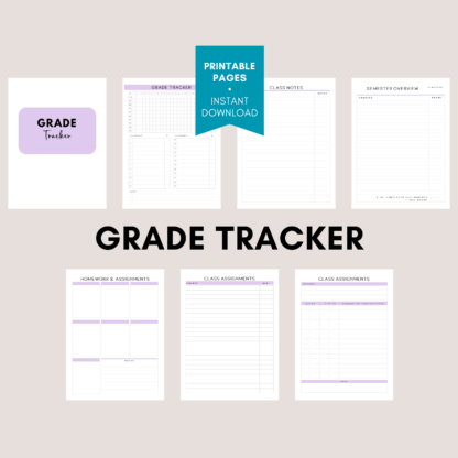 Printable Grade Tracker for Homeschool, School, and College Students - Stay on Top of Your Grades! - Image 5