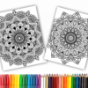 Mandala Mindfulness Adult Coloring Pages - MEGABUNDLE OF 200 PAGES (Great For Stress Relief And Anxiety) - Image 6