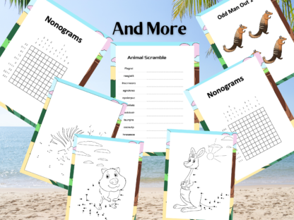 On the Go Travel Friendly Australian Animals Coloring and Activity Pack| Nature | Digital Download | Dot to Dot | Sudoku Logic Puzzles - Image 8