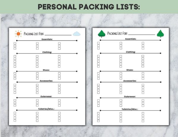 Camping Planner Checklist, Camping Packing List, Editable, Camp Packing List, Camping Checklists, Camping Meal Planner - Image 8