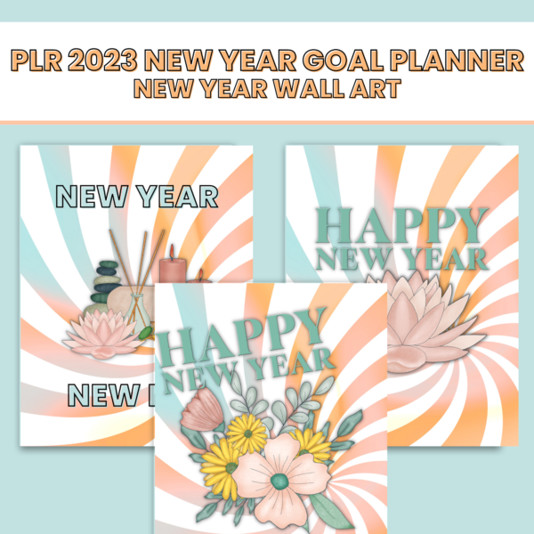 PLR 2023 New Year Goal Planner- wall art