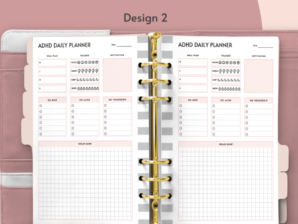 ADHD planner daily printable, ADHD planner for adults, Daily schedule printable, ADHD journal ,Productivity planner, Instant Download, A4 USA Letter - Image 3