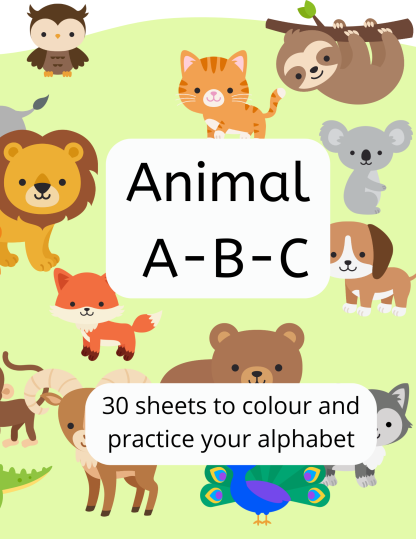 Animal A-B-C coloring book