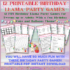12 Printable Birthday Llama Party Games