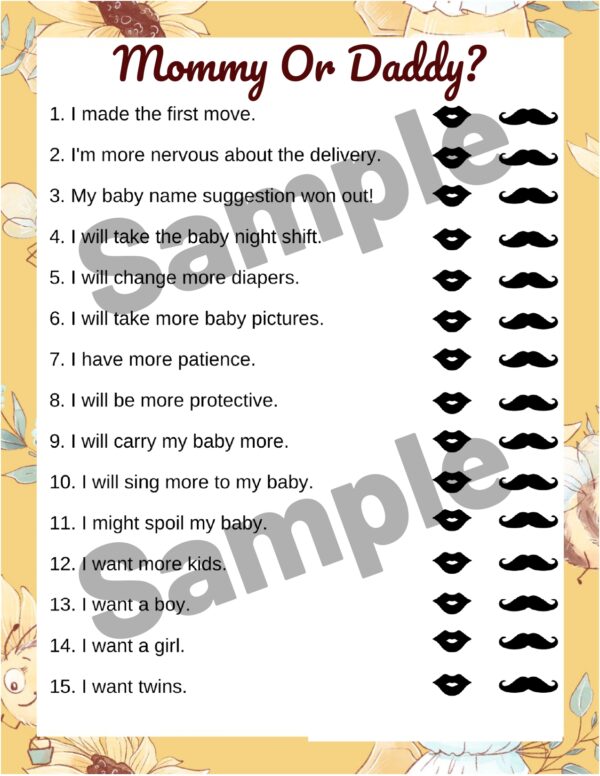 Bumblebee Baby Shower Games - Image 8