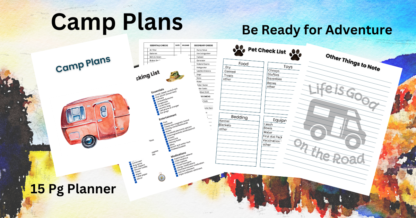 Camp Plans Planner and Adventure Journal