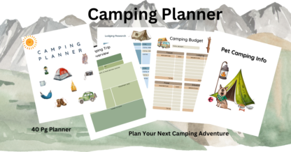 Camping Planner 8.5 x 11 40pgs in color