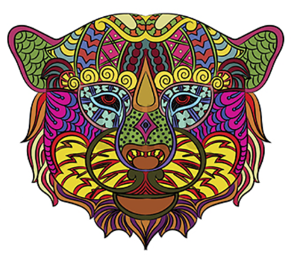 Animal Face Mandalas Adult's colouring book - Image 2