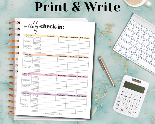 Daily & Weekly Spending Tracker Printables | Digital Download - Image 5