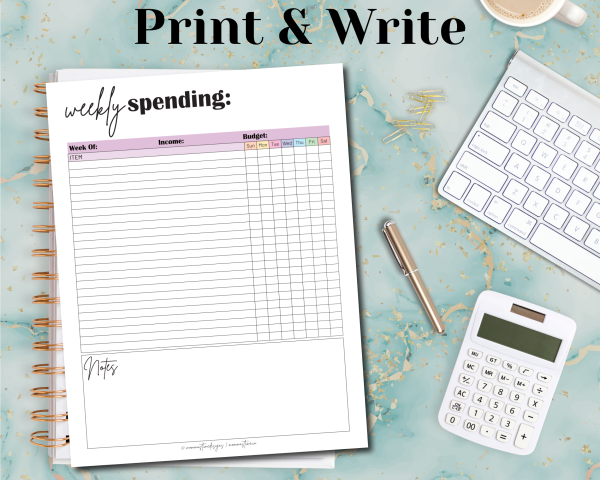 Daily & Weekly Spending Tracker Printables | Digital Download - Image 4