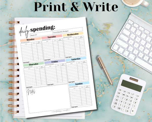 Daily & Weekly Spending Tracker Printables | Digital Download - Image 3