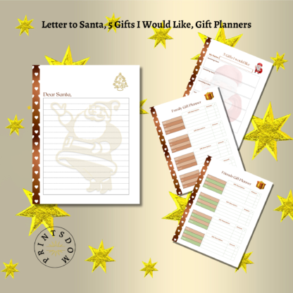 Basic Christmas Gift Planner, Joyful Holiday Organizer: Dream, Plan, Gift. Instant Download PDF - Image 4